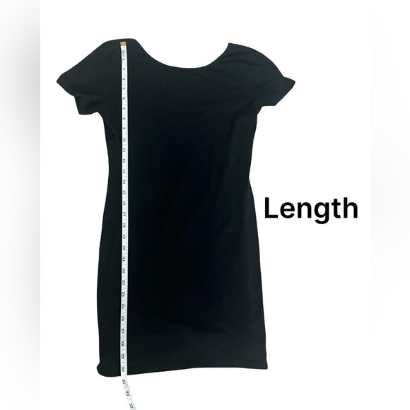 Fashion Nova Women’s Classic Black Scoop Back Bodycon Mini Dress. Size: Large. - Picture 7 of 9